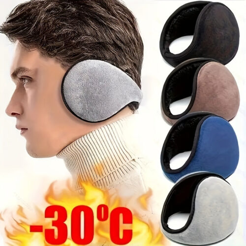 [Winter Plush Earmuffs] 1pc Winter Plush Earmuffs | Thermal Ear Warmers for Men & Women – Soft, Windproof Boho Style for Skiing, Cycling, Snow – Cold Weather Accessory