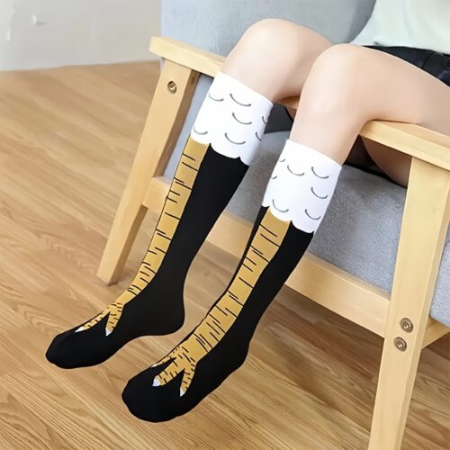 [1/3 Pairs Fun Chicken Socks] 1/3 Pairs Fun Chicken Women Claw Calf Socks | Role-Playing Entertainment and Fitness Socks | Commemorative Gifts for Parties and Festivals