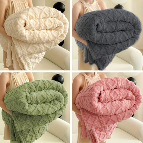 1pc Luxurious Fleece Blanket | Ultra-Soft 3D Plush with Dense Weave for Exceptional Warmth, Cozy Flannel Throw for Bed, Couch, Travel, and Outdoor Use – Versatile, Extra Warm, and Air-Conditioning, Lowest Price in US, 1lb, 2lbs, 3lbs Per Blanket