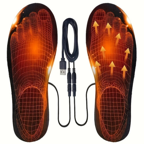 USB Foot Warmer – Adjustable Temperature Control, USB-Powered Heating Pad with Fast Heating, No Battery Needed, for Winter Shoes, Boots, Slippers – Cold Weather Foot Warmers for Men & Women, Indoor/Outdoor Use, Foot Warmers for Cold Feet, Indoor Warmth, F