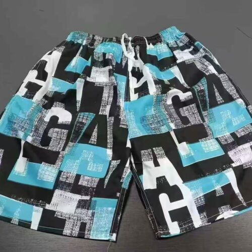 Men’s Lightweight Printed Summer Shorts with Elastic Waist and Drawstring – Comfortable Beach, Swim & Casual Wear