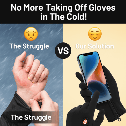 These Winter Gloves Will Keep You Warm This Christmas And Throughout The Winter. Featuring Touchscreen Operation, They Are Made from Warm Knitted Fabric And Have a Zipper, Making Them Suitable for Activities Such As Motorcycling, Running, Fishing, And Hik