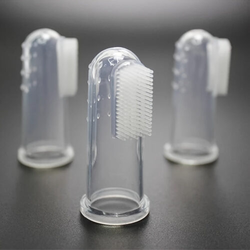 2/3/5pcs Pet Finger Toothbrush Set for Dental Care, Fresh Breath, and Plaque Removal – Includes Transparent Protective Cover, Effective Teeth Cleaning – Ideal for Dogs and Cats